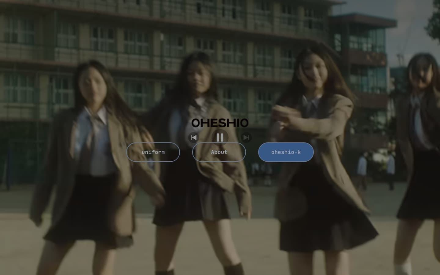 OHESHIO Renewal 화면